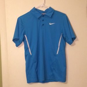 Nike Dri-Fit Collared Shirt Blue Size Boys Large